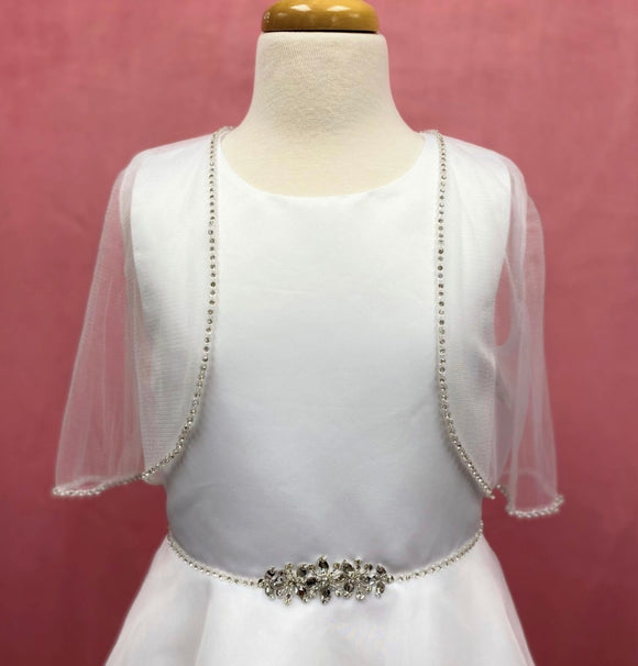 Lauren Marie Rhinestone Embellished Communion Dress
