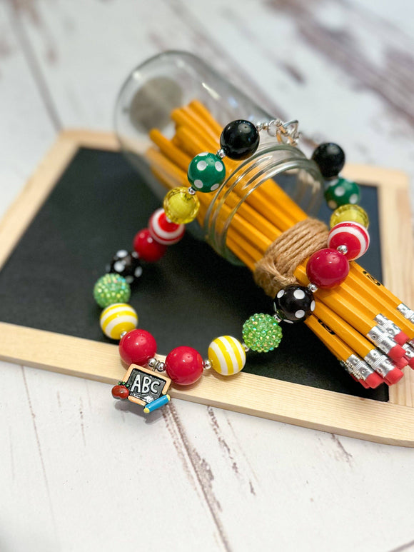 ABC Back To School Beaded Necklace