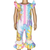 Pastel Tie Dye Baby Girls Spring Romper Easter Kids Clothes: 6-12 Mo