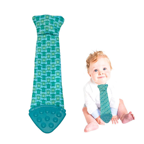 Tasty Tie Teether, Crinkle Toy, Baby Boy Gift (Turtle)