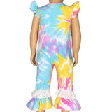 Pastel Tie Dye Baby Girls Spring Romper Easter Kids Clothes: 6-12 Mo