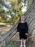 Vignette Black Velvet Dress