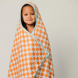 Copper Pearl Mickey Checkered Hooded towel