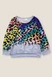 (GIRLS).Tie dye animal printed top