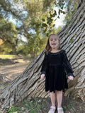 Vignette Black Velvet Dress