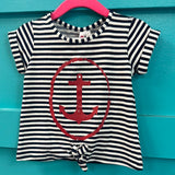 CR Kids 2 piece short set; anchor top and bicycle shorts