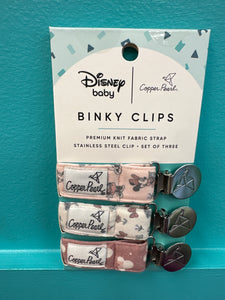 Copper Pearl Minnie Mouse Binky Clip Set