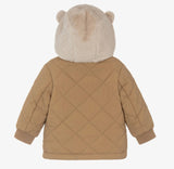 Mayoral Tan Hooded Quilted Jacket