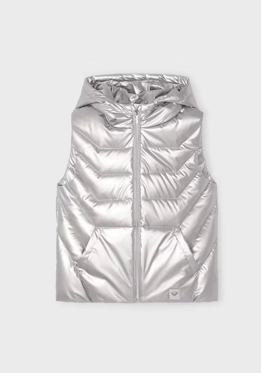 Mayoral Girls Puff Vest (silver)