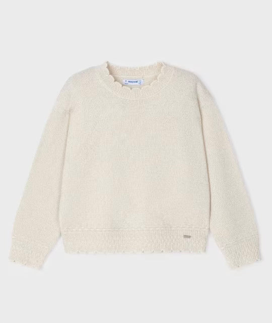 Mayoral Cream/Gold shimmer Sweater