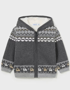 Mayoral Baby Lined Tricot Zip Cardigan