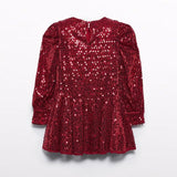 Abel & Lula Red Sequin Dress