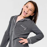 Magnetic Me gray mist RightFit™ magnetic classic with a twist kids pajama set (unisex)