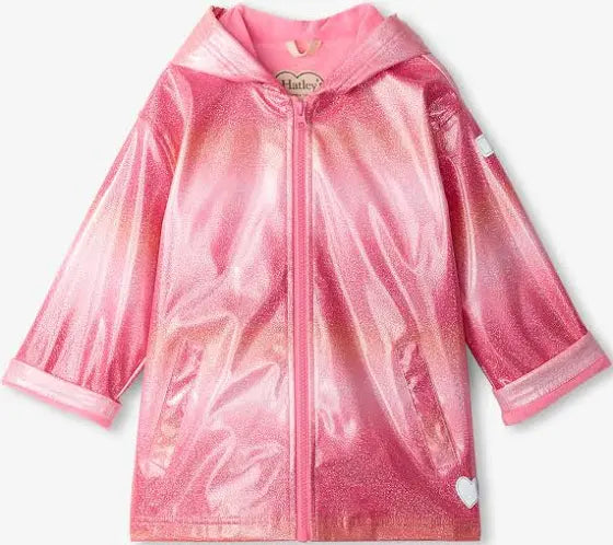 Hatley Pink Glitter Rain Coat
