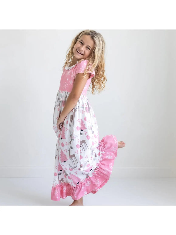 Pink Deer Lounge Gown