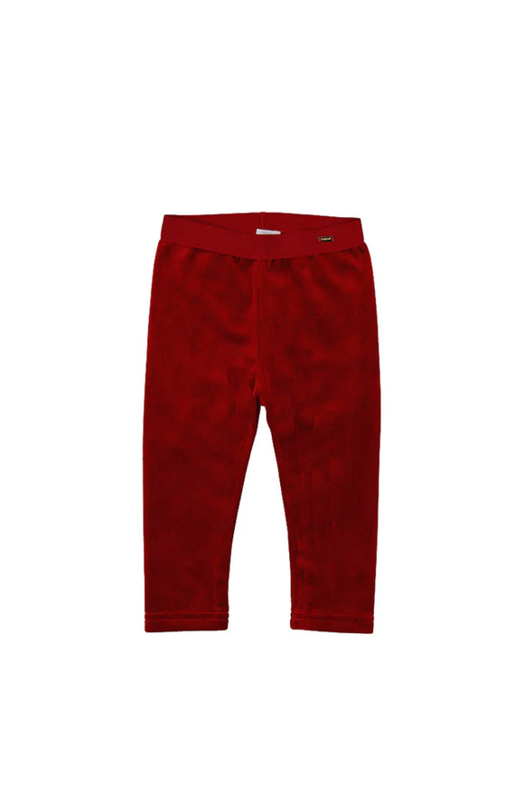 Mayoral red velvet leggings