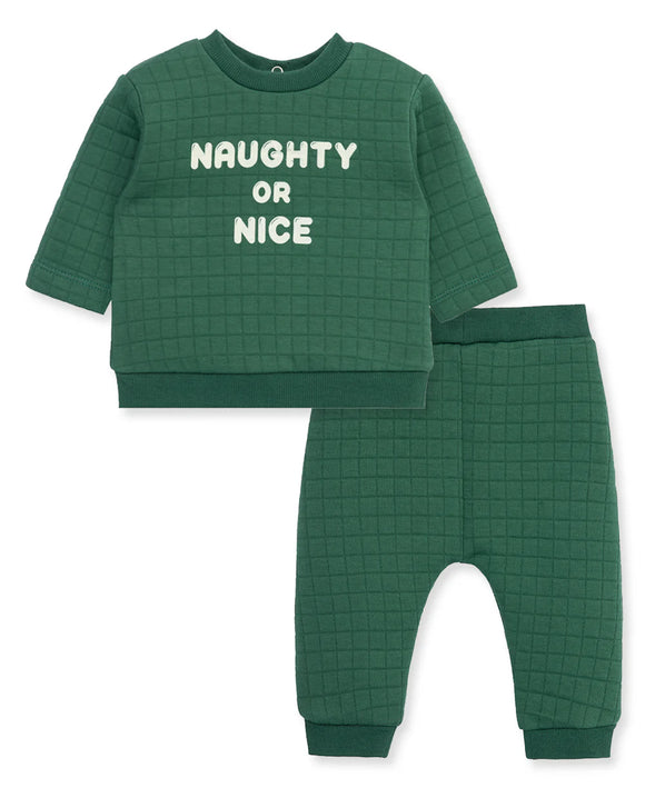 Little Me Naughty or Nice Sweatsuit