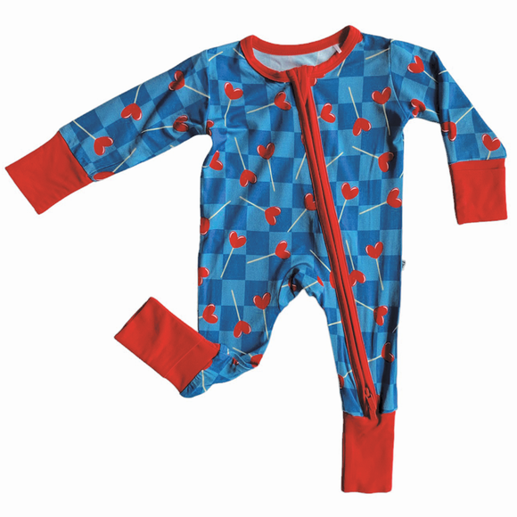 Lincoln Lollies Bamboo Convertible Footie