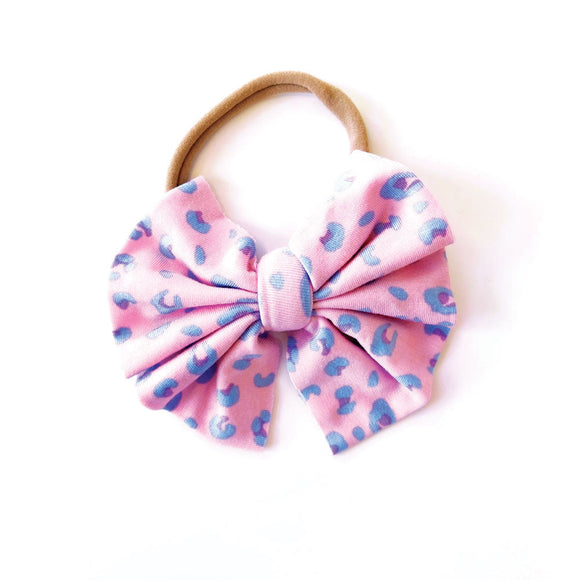 Lillian Leopard Bamboo Tied Bow