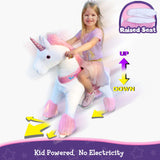 Model U Ride-On Plush Unicorn Age 4-8 Pink