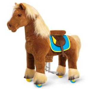 Horse Ride On Toy for Age 4-8 Brown Model X