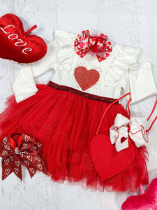 Valentine’s Ruffled Tiered Tulle Dress
