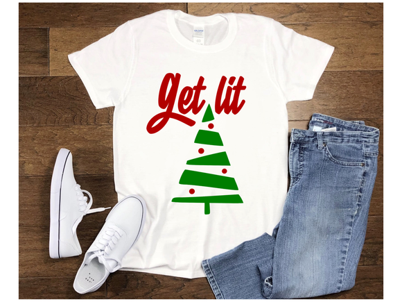 Get Lit Christmas Tees & Bodysuits