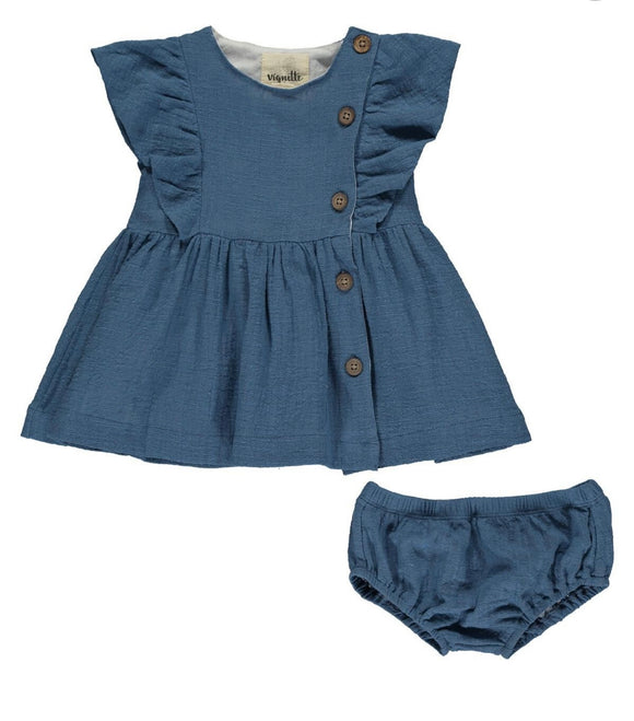 Blue Dress and Diaper Cover