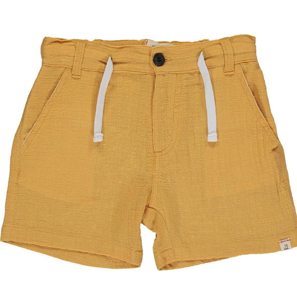Boys Gauze Mustard Shorts