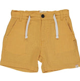 Boys Gauze Mustard Shorts